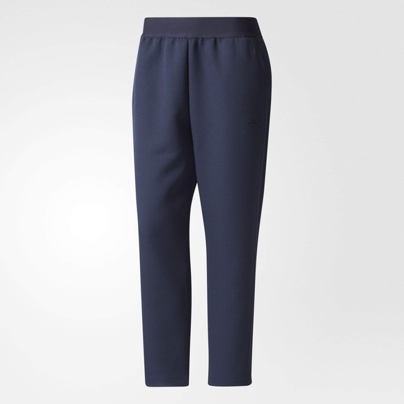 Adidas Originals Navy Cropped Tapered Pull On 'Chicago' Pants Medium BQ7869 - Picture 1 of 13